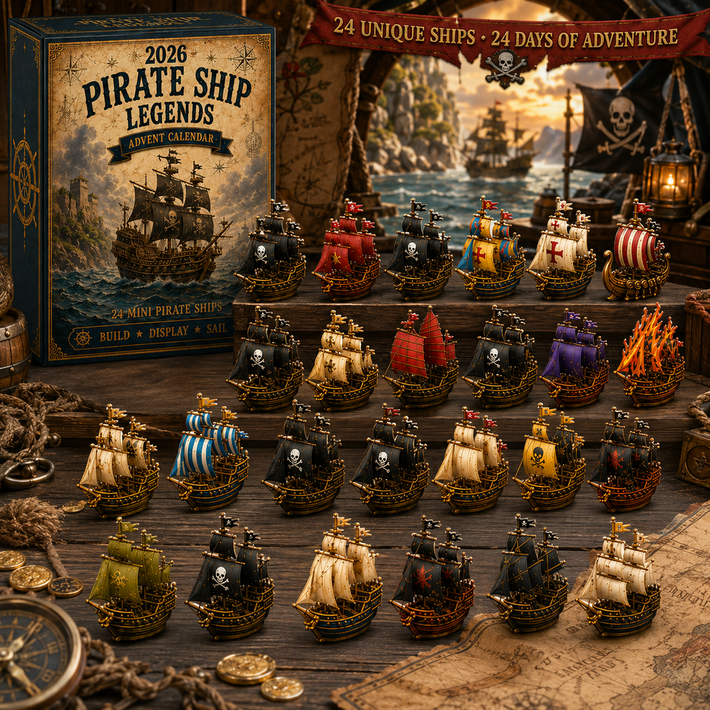 ⚓ Pirate Ship Legend 2026 Advent Calendar – A 24-Day Maritime Adventure with Collectible Miniature Ship Models