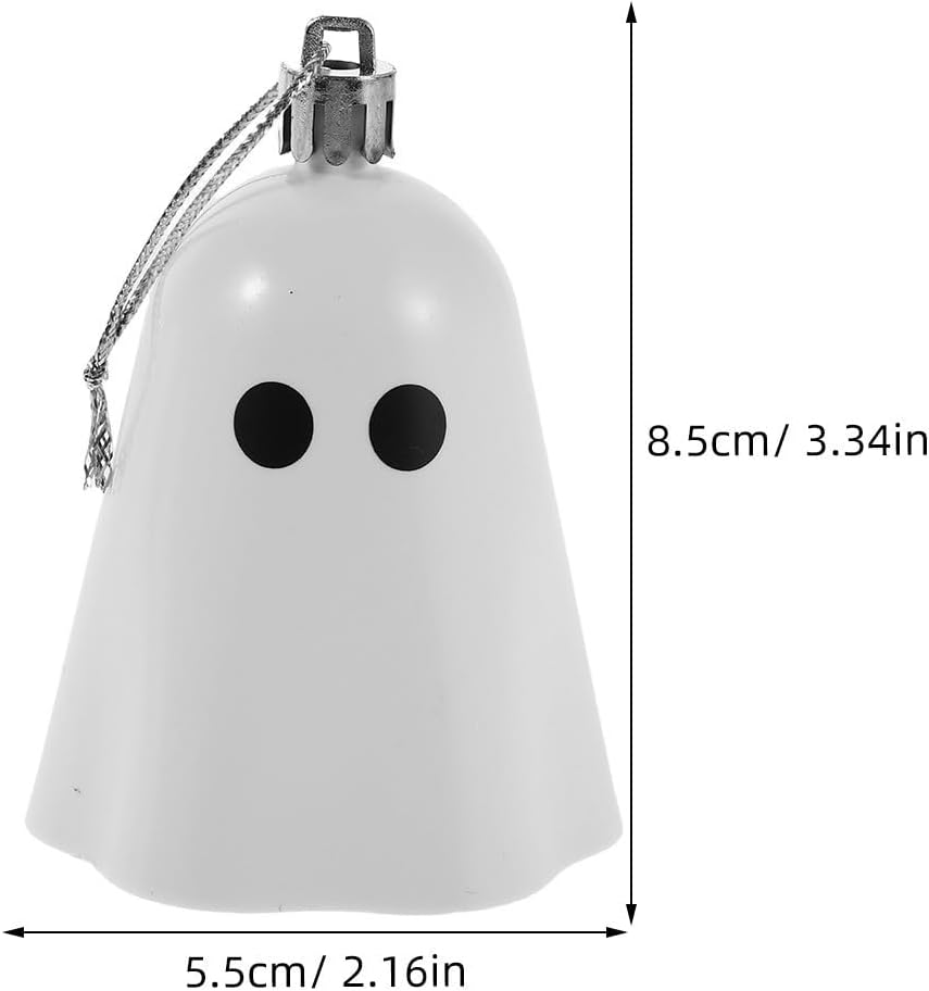 Mini Hanging Ghosts 12pcs Resin Halloween Wall Decorations Halloween Season | White Ornament Set for Branches and Door Handles, Space-saving Style for Office Desks and Living Rooms