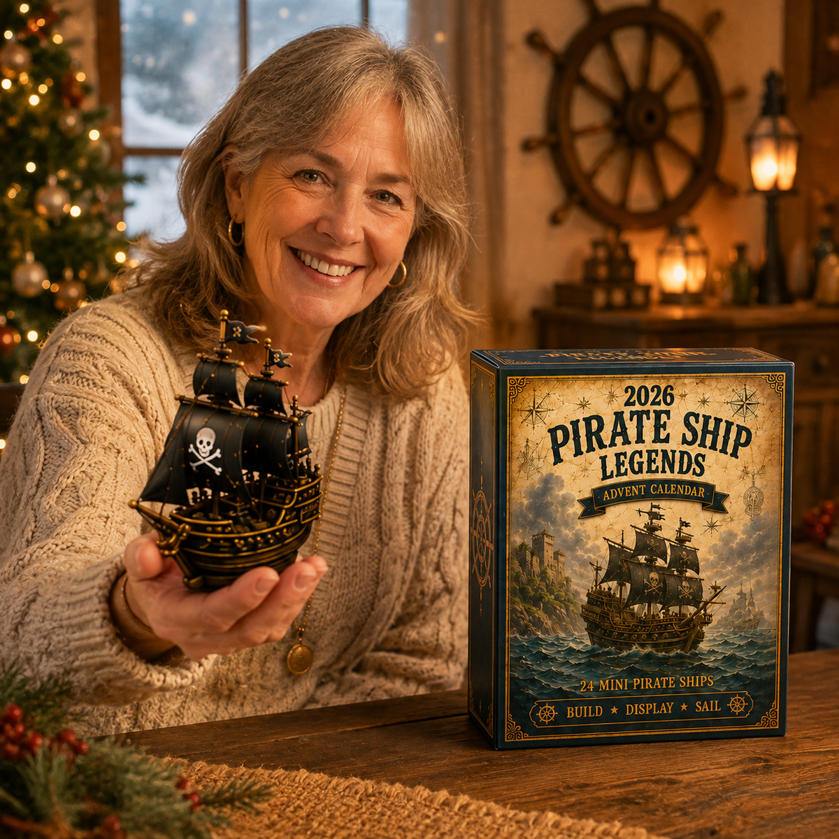 ⚓ Pirate Ship Legend 2026 Advent Calendar – A 24-Day Maritime Adventure with Collectible Miniature Ship Models