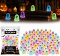 Mini Glow in the Dark Ghosts Resin Figurines Cute Miniatures Halloween | DIY Decor Figures Tiny Luminous Glowing 3D Spooky Statue Set Small Bulk Trinkets Charms Ornament Party Favors Gifts(A-180pcs)