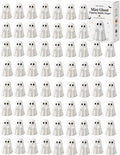 NDLBYR 20/30/50/100 PCS Mini Ghost Flipping Middle Finger Statues Halloween Decor Funny Resin Miniatures Small Painted Ghost Collectible Figurine for Tiered Tray Party Favors Supports DIY Hand(60pcs)