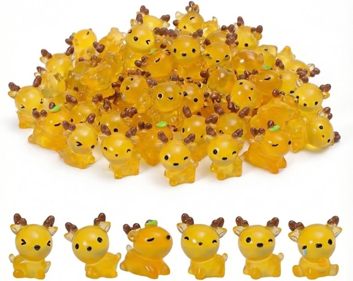 60Pcs Glow in the Dark Halloween Resin Charms, Mini Pumpkin and Ghost Resin Figurines,Halloween Craft Fillers for Car Dashboard Ornaments,Fairy Garden Accessories,Moss Terrarium Decor,DIY Projects