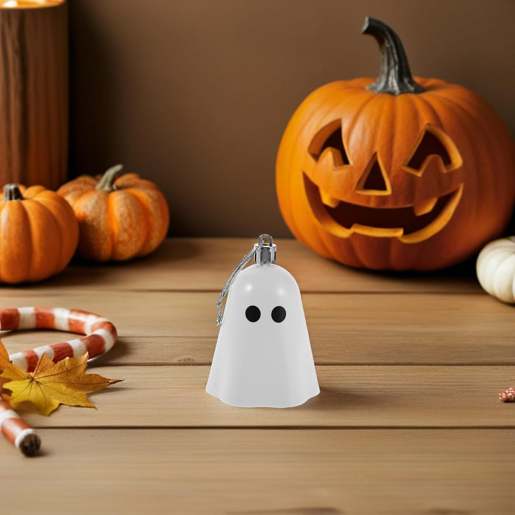 Mini Hanging Ghosts 12pcs Resin Halloween Wall Decorations Halloween Season | White Ornament Set for Branches and Door Handles, Space-saving Style for Office Desks and Living Rooms