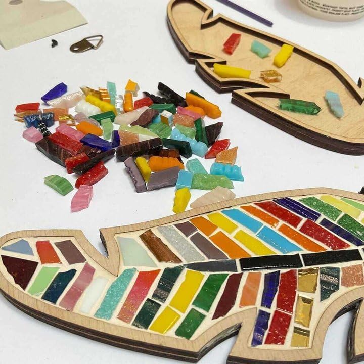 ZengHBY Mosaic Craft Kits for Adults Porcelain Tile Mixed Colour
