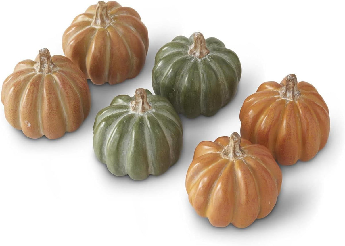K & K Interiors Fall Pumpkins Set of 3 Resin 42300A
