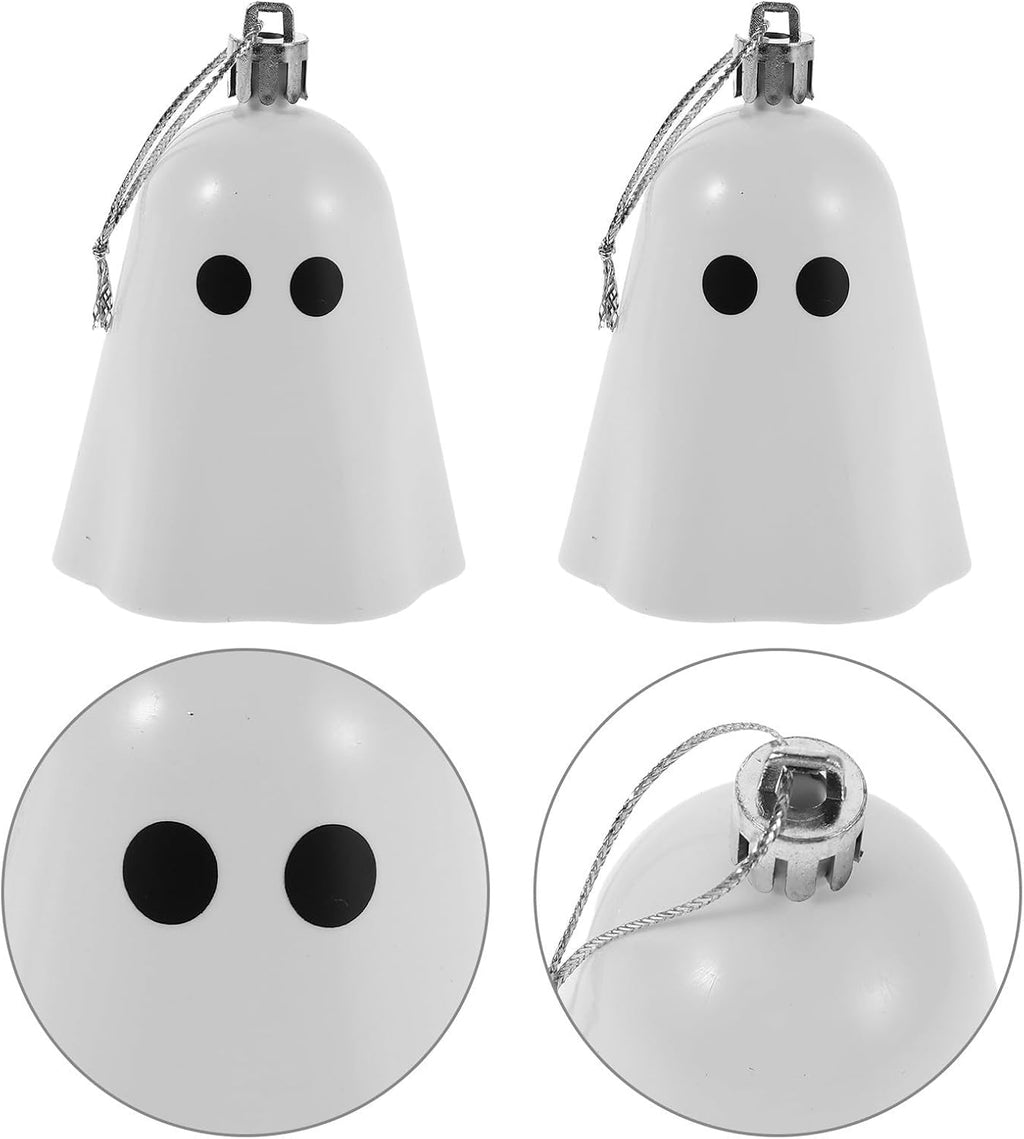 Halloween Ghost Ornament 12pcs Resin Hanging Decor for Hooks | White Mini Pendants, Space-saving Choice for Tree Branches, Doors, Office Workers and Party Hosts