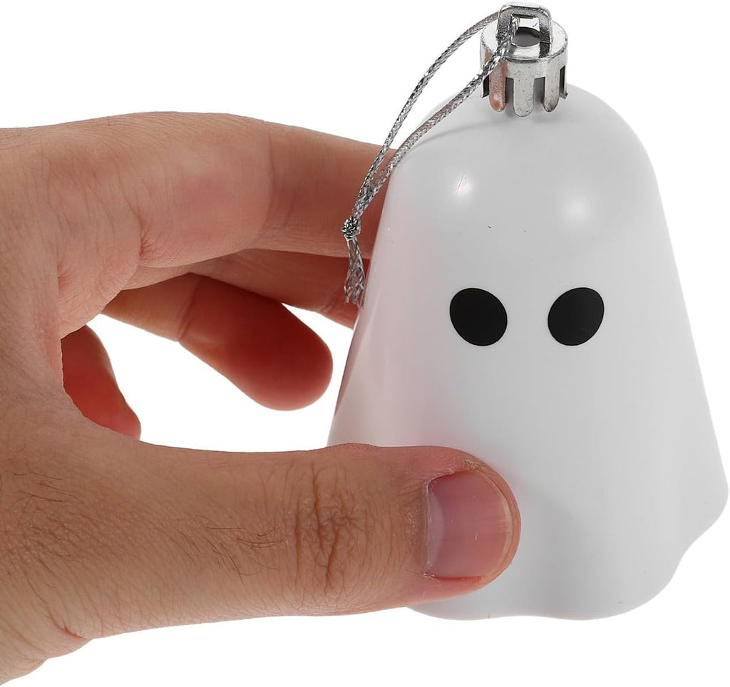 Halloween Ghost Ornament 12pcs Resin Hanging Decor for Hooks | White Mini Pendants, Space-saving Choice for Tree Branches, Doors, Office Workers and Party Hosts