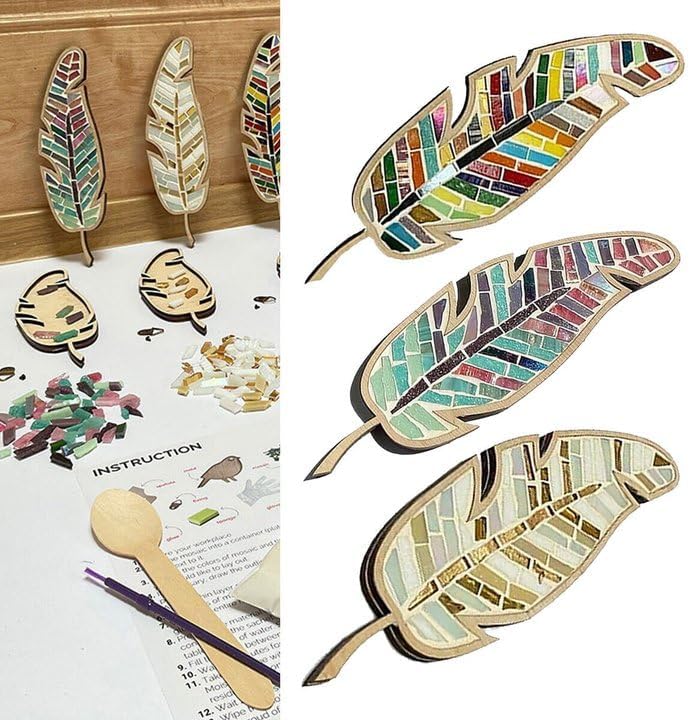 ZengHBY Mosaic Craft Kits for Adults Porcelain Tile Mixed Colour