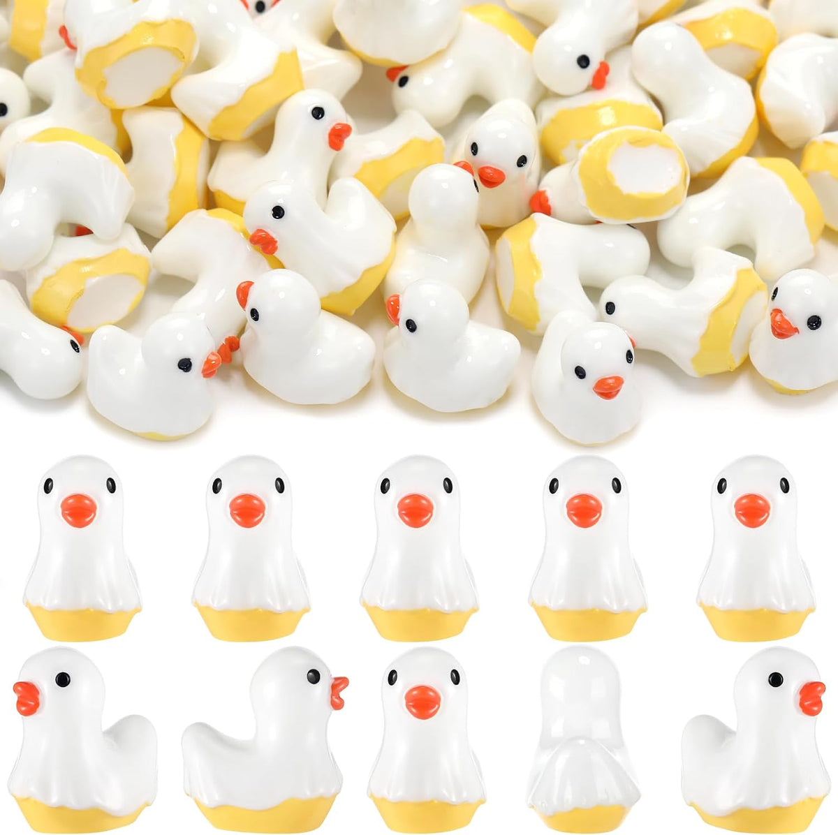 Weysat 60 Pcs Halloween Mini Resin Pirate Ducks Tiny Pirate Figurines | Resin Small Ducks Mini Animal Figurines for DIY Cake Craft Garden Landscape Ornament Potted Decor Birthday Party Supplies