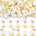 Weysat 120 Pcs Halloween Mini Ducks 8 Styles Miniature Resin Ducks Bulk | Mini Skeleton Pumpkin Witch Devil Ghost Duck Figures for Halloween Party Gift DIY Craft Dollhouse Decorations