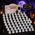 Mini Ghost Figurines Middle Finger Tiny Halloween Ghosts Decor 50/100/150PC | Little Resin Flipping Tabletops Shelves Decorations Miniature Spooky Statue for Home Tiered Tray Party Favor(MIX,100PCS)