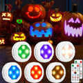 LUNSY Halloween Pumpkin Lights, Pumpkin Lights with Remote Control | Jack-O-Lantern Light, RGB Color Changing, Battery Operated, Dimmable, Timing, for Halloween (6 Packs)
