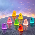 Glow In The Dark Ghost Figurines, Glow in Dark Cute Ghost Resin Bead Set | Perfect Halloween Party Ornaments, Micro Landscape Filler & DIY Craft Material
