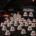 Mini Ghost Figurines Middle Finger Or Red Heart Resin Halloween Decorations | Two expressive styles bring cheeky or sweet character to trays desks jars gifts and party display(SET A,100pcs)