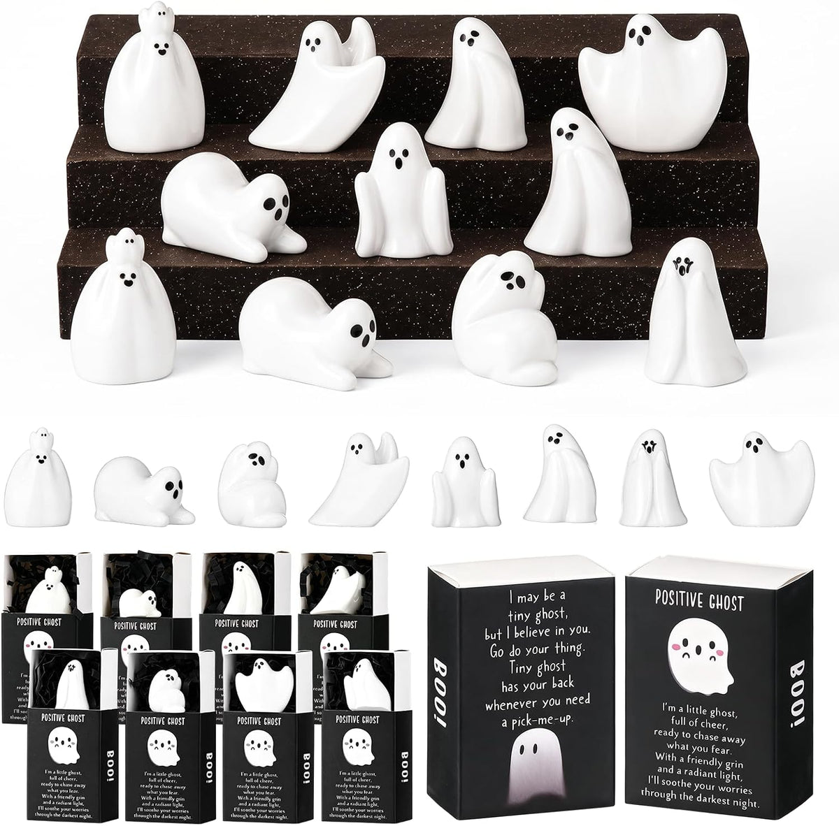 Cinnvoice Halloween Party Favors Mini Figurine Bulk, 75 Set, Mushroom | Trick or Treat Bulk Halloween bulk Gifts Treats Goodie Bags Fillers Party Supplies Cute Small Desk Decor