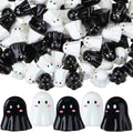 Weysat 100 Pcs Halloween Ghosts Figurines Decor Mini Pink Resin Ghosts | Miniature Tiny, 1.18 Resin Ghosts Kawaii, Pink White, Cute Halloween Home Party Favors, Tiered Tray Table Centerpiece Decor