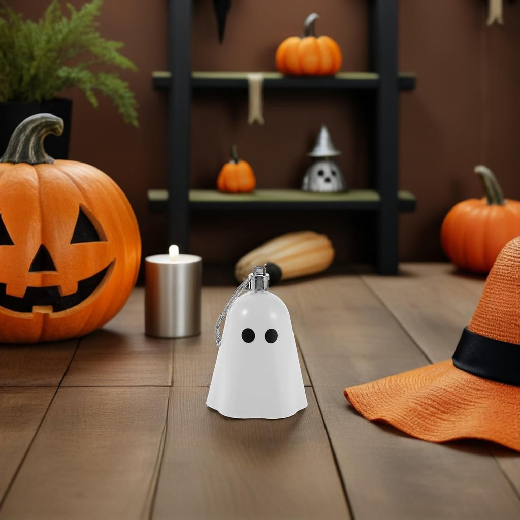 Halloween Ghost Ornament 12pcs Resin Hanging Decor for Hooks | White Mini Pendants, Space-saving Choice for Tree Branches, Doors, Office Workers and Party Hosts