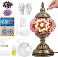 BOHMR DIY Turkish Mosaic Lamp Kit for Adults & Teens, 5.2 Shade, Green | DIY Stained Glass Table Lamp Making Kit, Mosaic Art & Craft Project Kit, Beginner Friendly, Includes All Tools, Handmade Gift