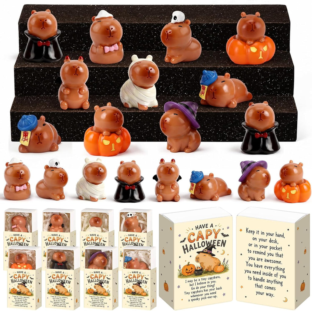 Cinnvoice Halloween Party Favors Mini Figurine Bulk, 100 Set, Duck | Trick or Treat Bulk Halloween bulk Gifts Treats Goodie Bags Fillers Party Supplies Cute Small Desk Decor