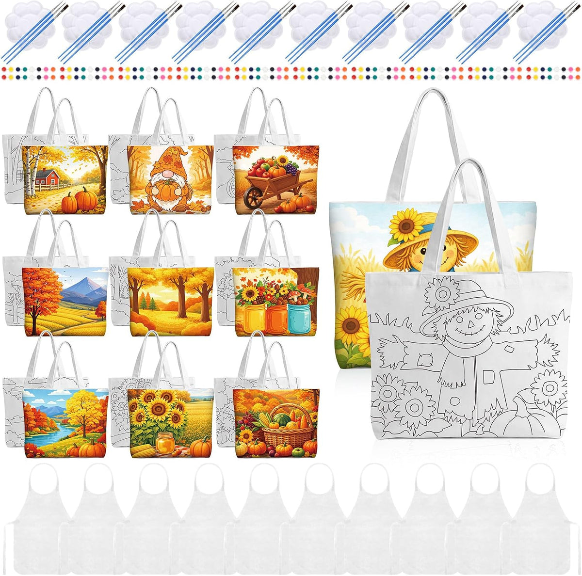 Paint and Sip Canvas Bags Pre Drawn Kit,Afro Queen | Includes Brushes Paints Apron Palette, Ready-to-paint Tote Bags for Adults Women, Complete DIY Art Party Supplies