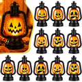 24 Pcs Halloween Mini Pumpkin Lantern 3.54 Jack O Lantern | Halloween Table Centerpiece, Hanging Decoration Bulk, Light up Lamp with Flickering LED Candle, Indoor Outdoor Party Decor