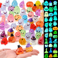 Seenelling 72 Pcs Halloween Mini Resin Pumpkin Ghost Figures Glow in Dark | Mini Resin Ornaments Glow in Dark, Luminous Pumpkin for Garden Dollhouse, Halloween Party Crafts Decoration