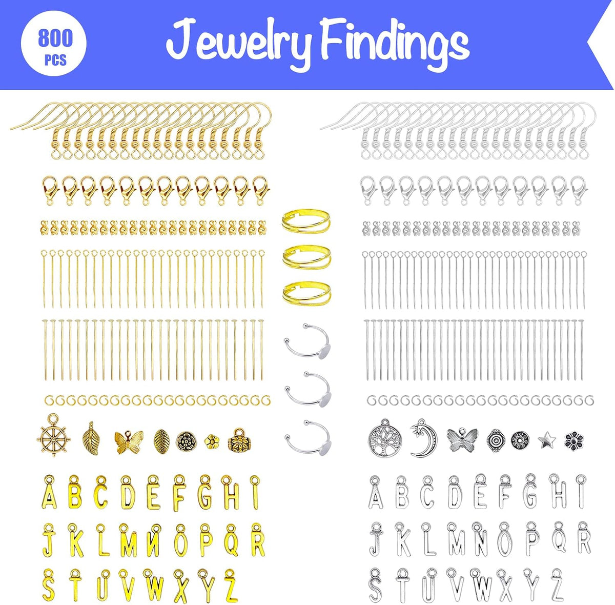 ygorios Jewelry Making Kit for Adults - 1760 PC Crystal Beads, 800 PC Jewelry Findings, DIY Bracelet, Earring