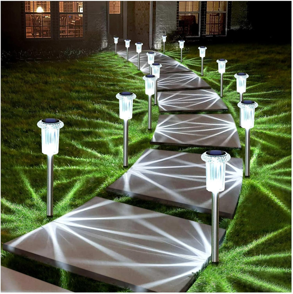 DenicMic Solar Halloween Lights Outdoor Waterproof 10 Pack Halloween Decor | Stake Lights for Yard Pathway Garden Patio Lawn Walkway Driveway, Auto On/Off Purple LED Halloween Decorations Outdoor