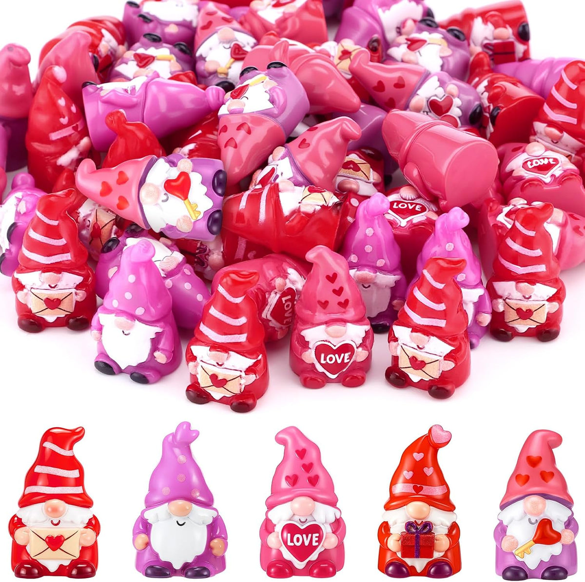 AceOrbit 50 Pcs Fall Mini Gnome Figurine Miniature Resin Gnomes Decor | Fall Harvest Tiny Dwarf Gnomes, Thanksgiving Tabletop Tiered Tray Gift, for Home Tabletop Fireplace Mantle Window