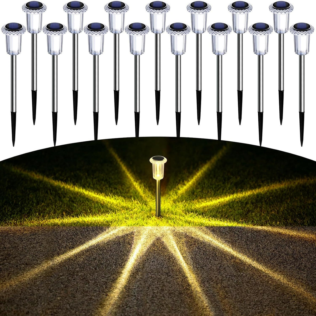 DenicMic Solar Halloween Lights Outdoor Waterproof 10 Pack Halloween Decor | Stake Lights for Yard Pathway Garden Patio Lawn Walkway Driveway, Auto On/Off Purple LED Halloween Decorations Outdoor