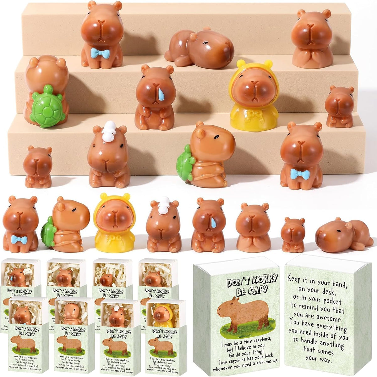 Cinnvoice Halloween Party Favors Mini Figurine Bulk, 75 Set, Mushroom | Trick or Treat Bulk Halloween bulk Gifts Treats Goodie Bags Fillers Party Supplies Cute Small Desk Decor
