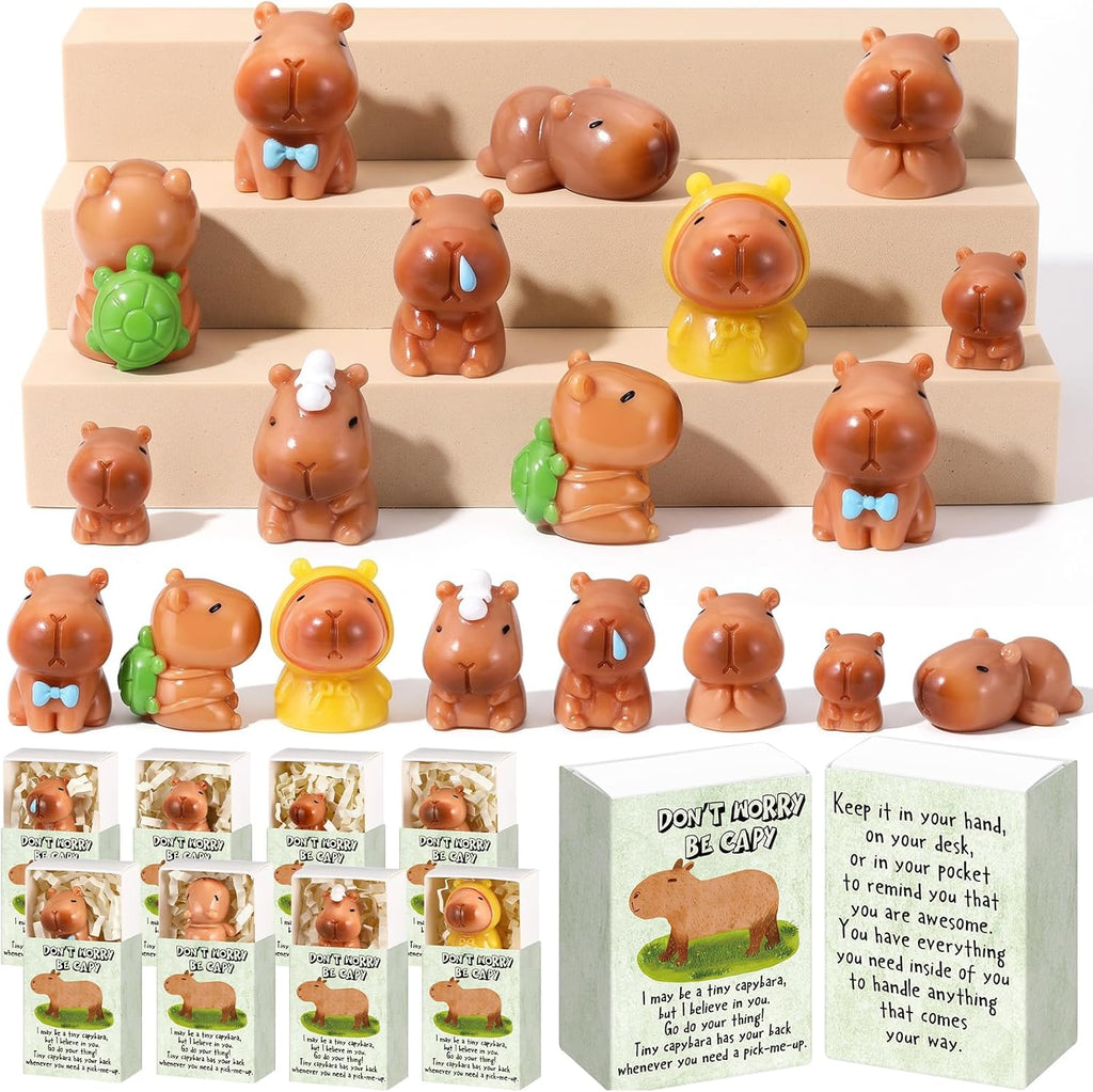 Cinnvoice Halloween Party Favors Mini Figurine Bulk, 50 Set, Hedgehog | Trick or Treat Bulk Halloween bulk Gifts Treats Goodie Bags Fillers Party Supplies Cute Small Desk Decor