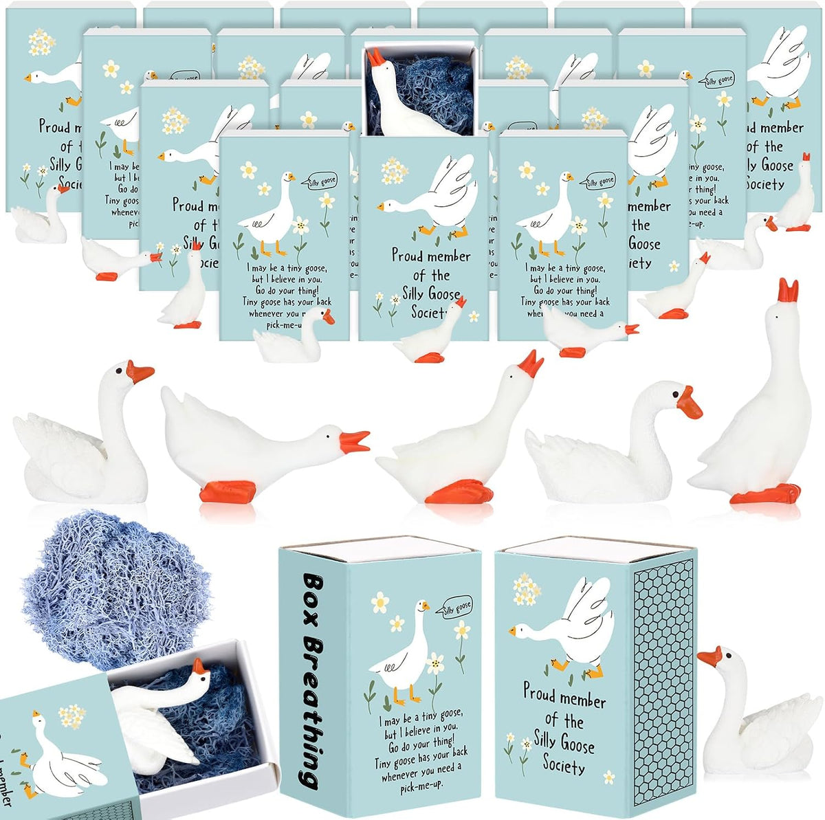 Cinnvoice Halloween Party Favors Mini Figurine Bulk, 100 Set, Duck | Trick or Treat Bulk Halloween bulk Gifts Treats Goodie Bags Fillers Party Supplies Cute Small Desk Decor