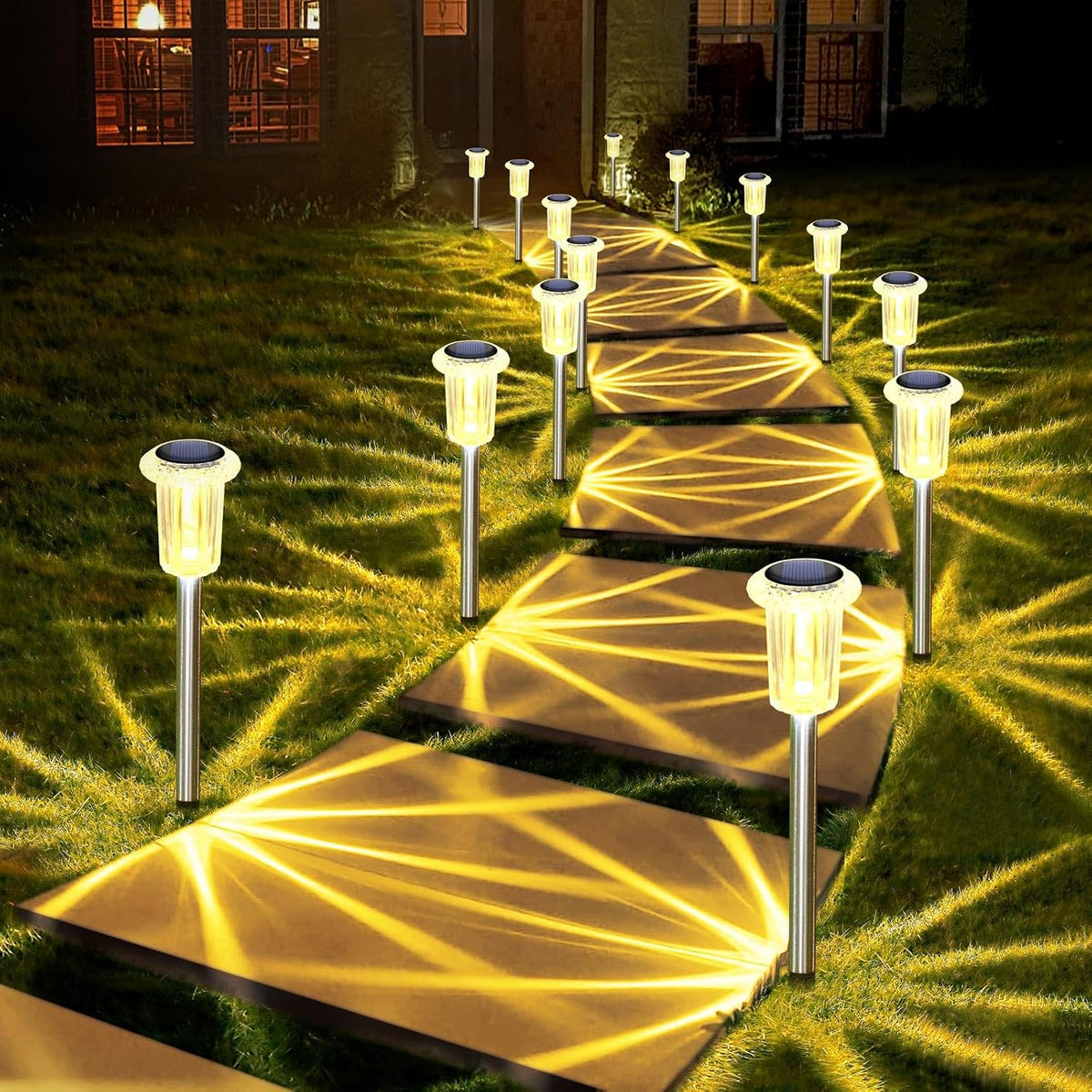 DenicMic Solar Halloween Lights Outdoor Waterproof 10 Pack Halloween Decor | Stake Lights for Yard Pathway Garden Patio Lawn Walkway Driveway, Auto On/Off Purple LED Halloween Decorations Outdoor