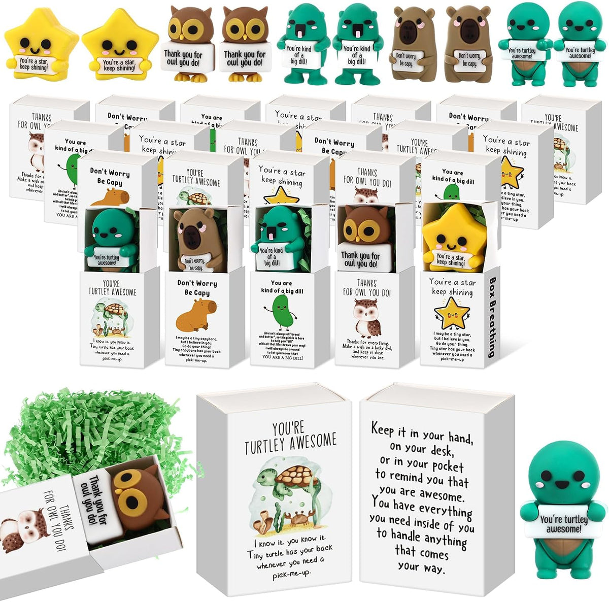 Cinnvoice Halloween Party Favors Mini Figurine Bulk, 100 Set, Duck | Trick or Treat Bulk Halloween bulk Gifts Treats Goodie Bags Fillers Party Supplies Cute Small Desk Decor