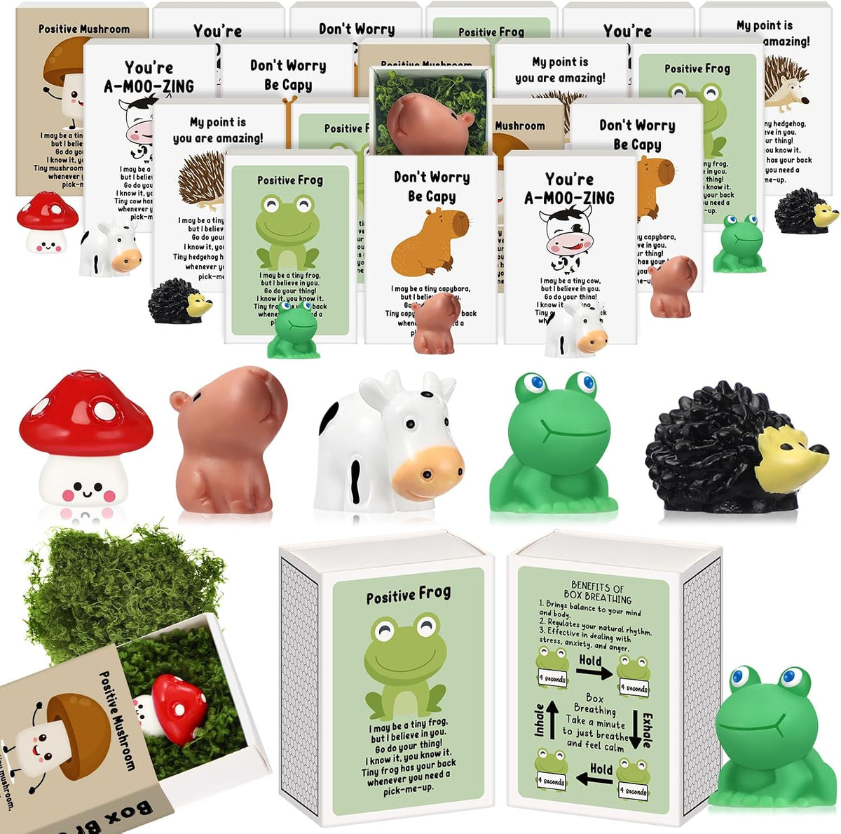 Cinnvoice Halloween Party Favors Mini Figurine Bulk, 100 Set, Duck | Trick or Treat Bulk Halloween bulk Gifts Treats Goodie Bags Fillers Party Supplies Cute Small Desk Decor