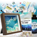 iLAND Crafts for Adults Zen Ocean Resin Art Kit, Creative Teen Crafts Resin Kit for Beginners, Crafting Hobbies for Women, DIY Sea Art Projects for Adults, Unique Beach Themed Gifts for Crafty Crafter