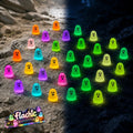 20/30/50/100/200/500pcs Mini Resin Ghosts Glow in the Dark Halloween Bulk | Tiny Positive Luminous Figures Little Spooky Glowing Cute Party Favors Toys Ornaments Gifts Statue Charms Small Figurines