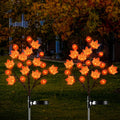 Halloween Decorations Outdoor Solar Lights, 2 Pack Halloween Lights Outdoor Solar Lights Waterproof with 20 LED Ghosts Bats Spiders Pumpkin Light, 8 Modes Solar Pathway Lights for Halloween's Decor