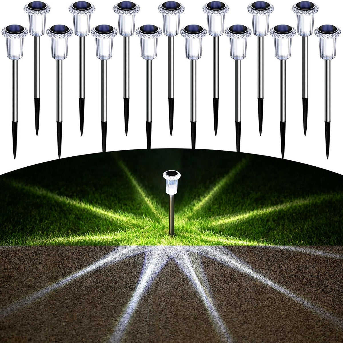 DenicMic Solar Halloween Lights Outdoor Waterproof 10 Pack Halloween Decor | Stake Lights for Yard Pathway Garden Patio Lawn Walkway Driveway, Auto On/Off Purple LED Halloween Decorations Outdoor