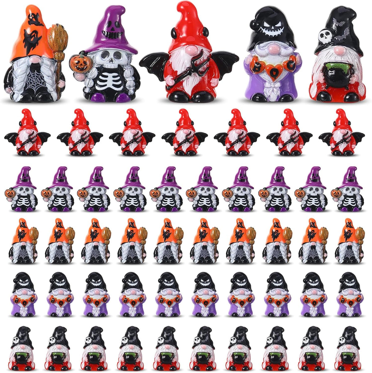GGSTDDUP 60 Pcs Fall Mini Resin Gnomes Thanksgiving Mini Gnomes Figurines | Mini Resin Gnomes Statues for Desktop Moss Landscape Cake Decor Party Favors