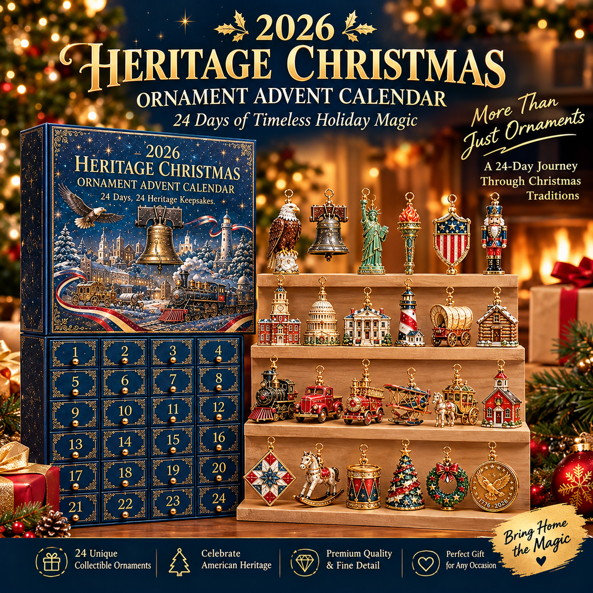 ✨️2026 Heritage Christmas Ornament Advent Calendar – 24 Days, 24 Collectible Keepsakes